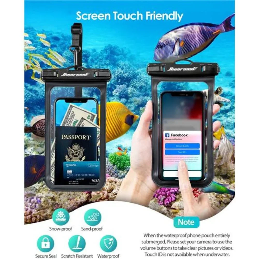 Waterproof Phone Pouch, Waterproof Phone Case for Travel, 2 Pack-8.3